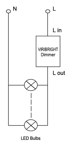 Диммер для светодиодных ламп Ruslight Viribright схема включения